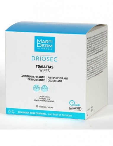 Martiderm Driosec Toallitas 15 unidades